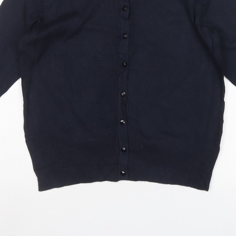 Collection Debenhams Women’s Navy Size 14 Button Raglan Knit Cardigan