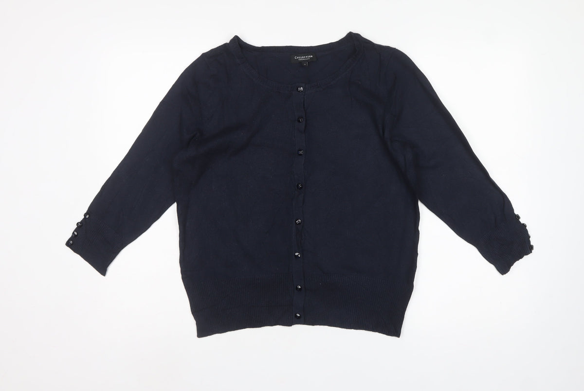 Collection Debenhams Women’s Navy Size 14 Button Raglan Knit Cardigan