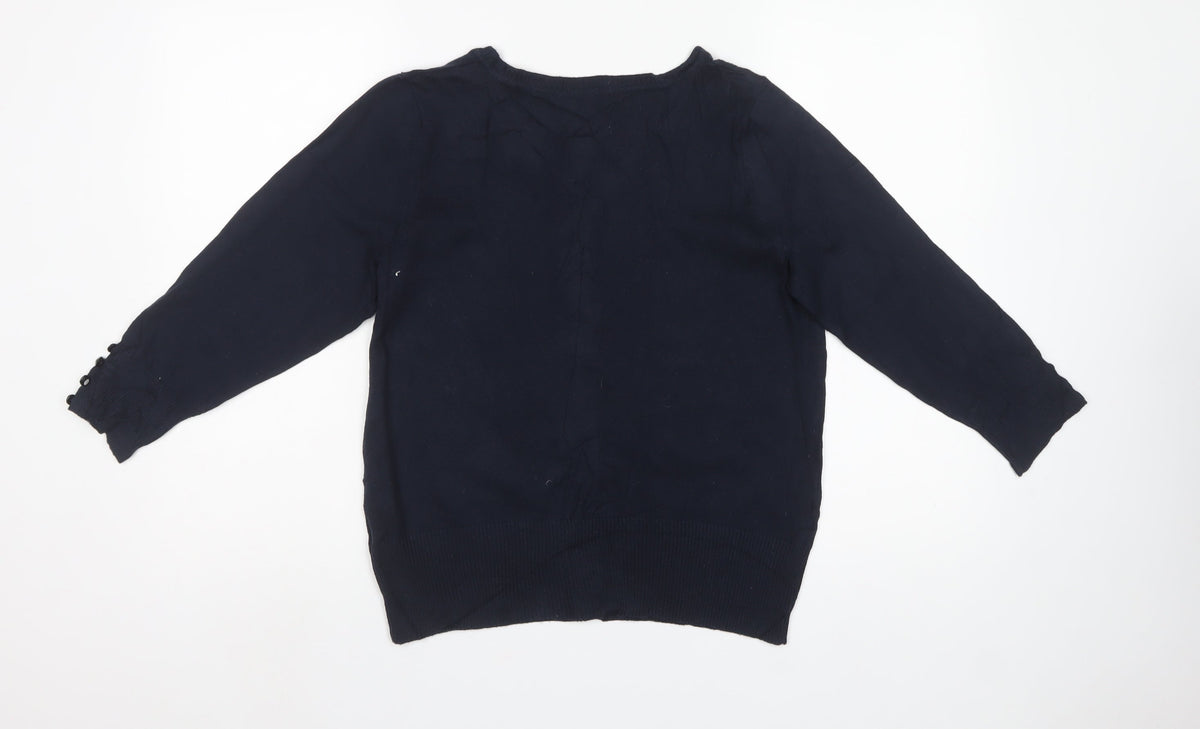 Collection Debenhams Women’s Navy Size 14 Button Raglan Knit Cardigan