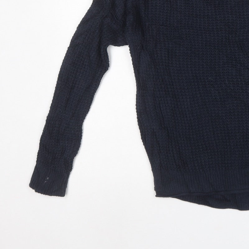 Hollister Women’s Blue XS Cable Knit Crew Neck Pullover Jumper