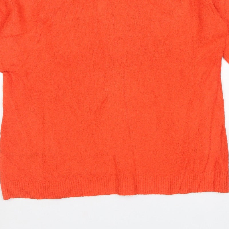 & Other Stories Women Orange M Crew Neck Knit Pullover Jumper