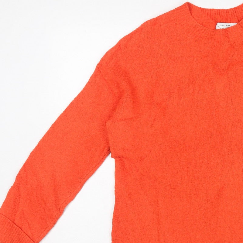 & Other Stories Women Orange M Crew Neck Knit Pullover Jumper