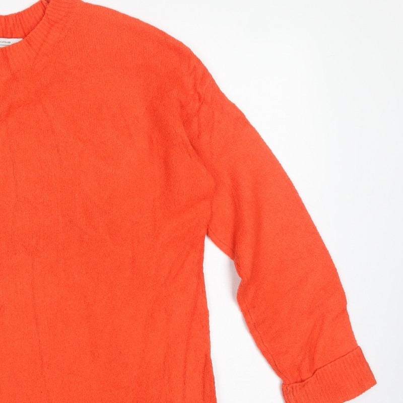 & Other Stories Women Orange M Crew Neck Knit Pullover Jumper