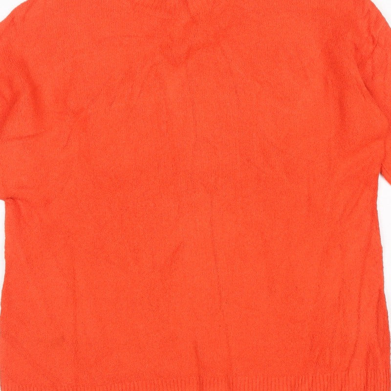 & Other Stories Women Orange M Crew Neck Knit Pullover Jumper