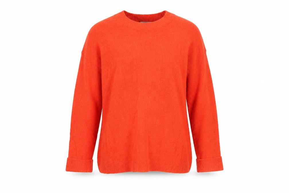 & Other Stories Women Orange M Crew Neck Knit Pullover Jumper