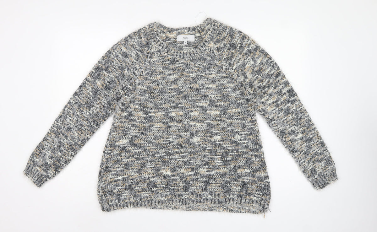 Next Women Multicoloured Size 14 Metallic Chunky Knit Pullover Jumper