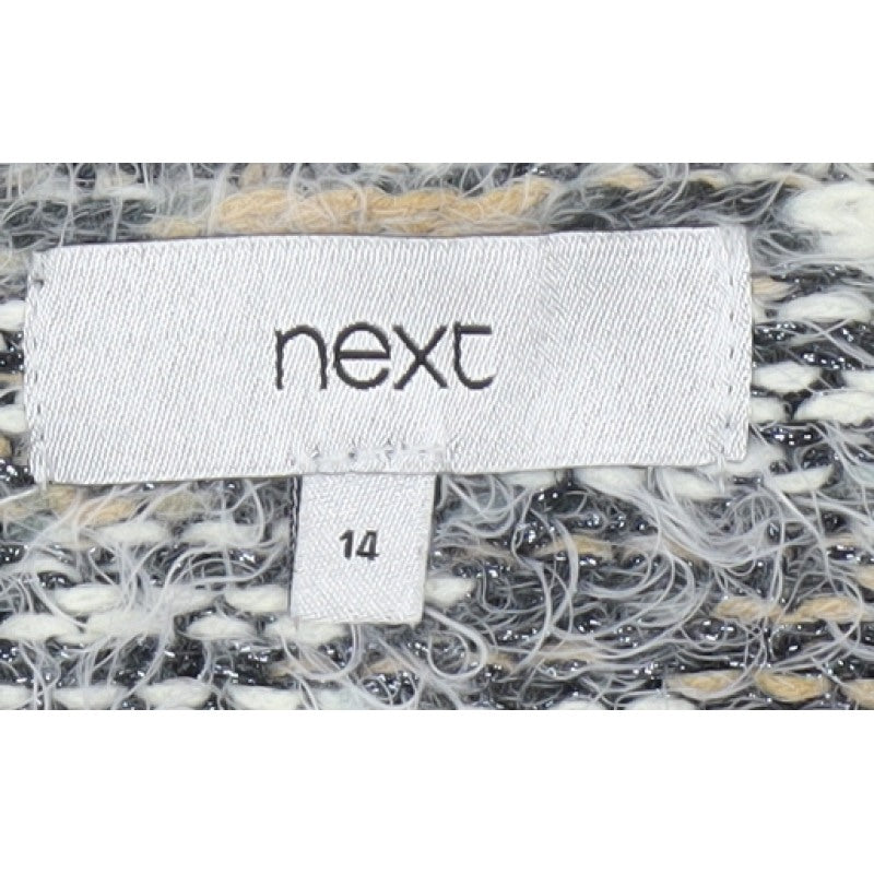Next Women Multicoloured Size 14 Metallic Chunky Knit Pullover Jumper