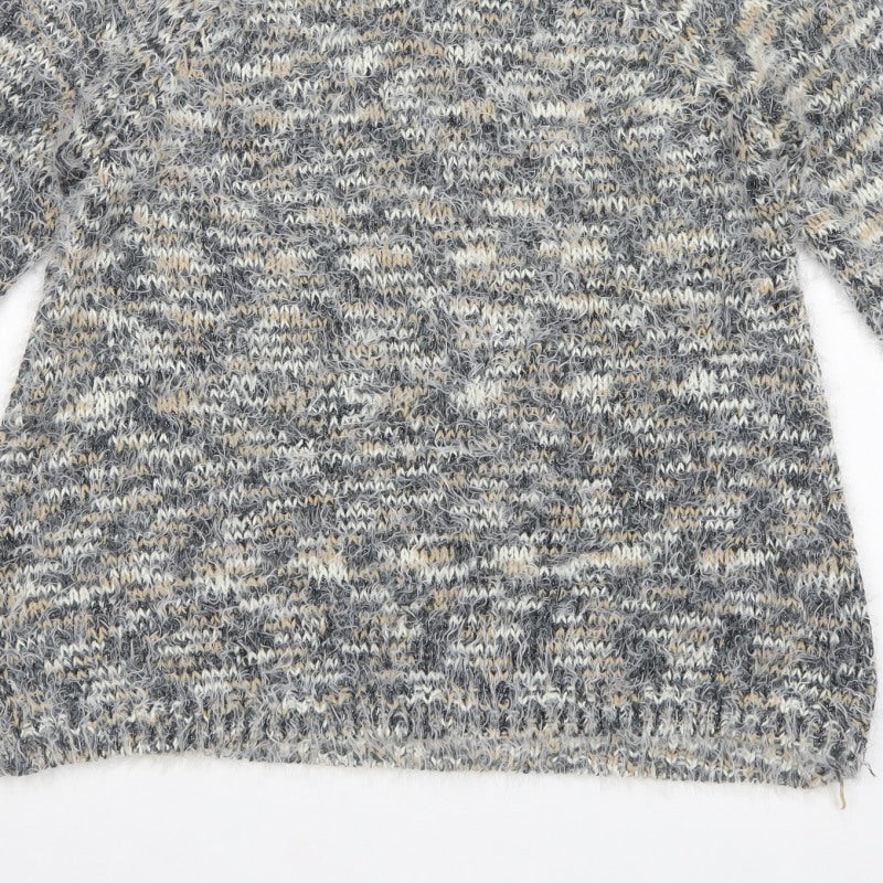 Next Women Multicoloured Size 14 Metallic Chunky Knit Pullover Jumper
