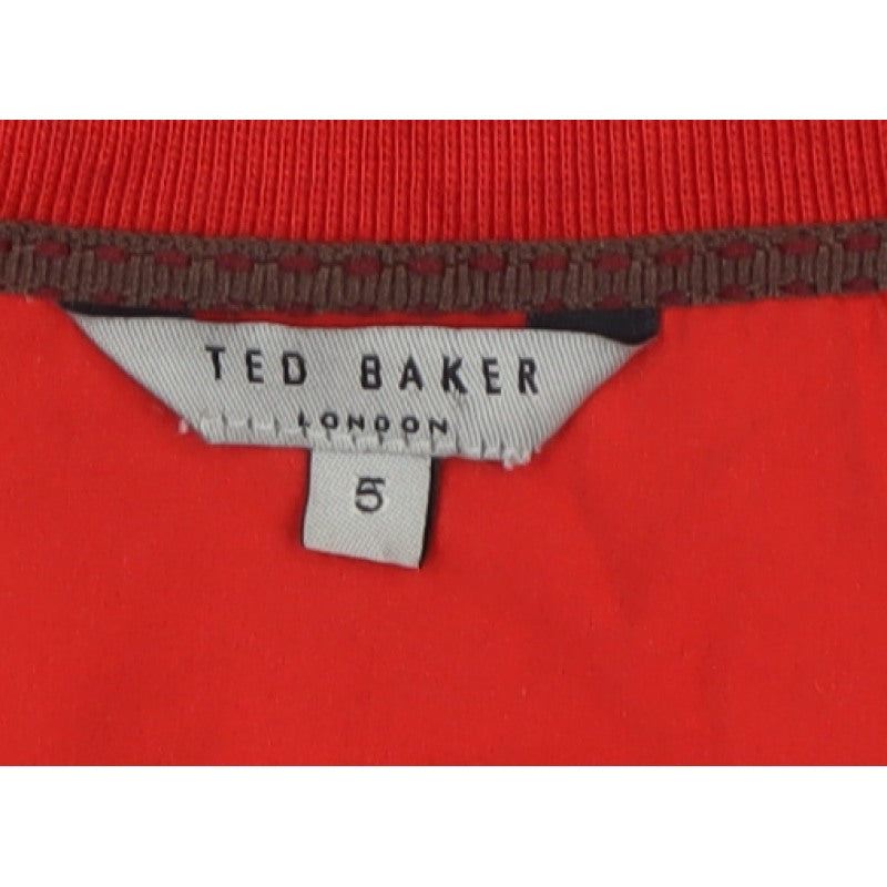 Ted Baker Men’s Red 2XL V-Neck Button Cardigan Cotton Viscose Pockets