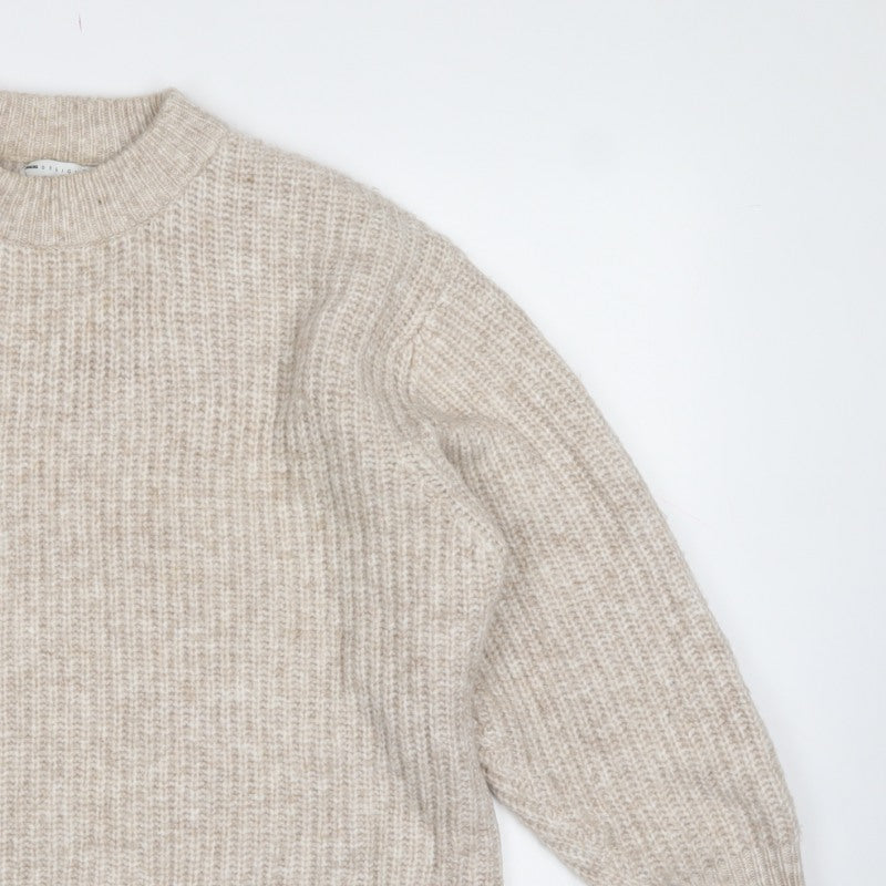 ASOS Design Women’s Beige S Chunky Knit High Neck Jumper
