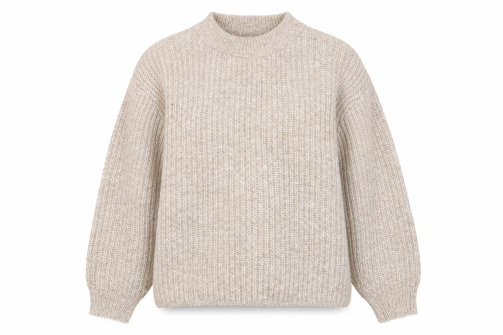 ASOS Design Women’s Beige S Chunky Knit High Neck Jumper