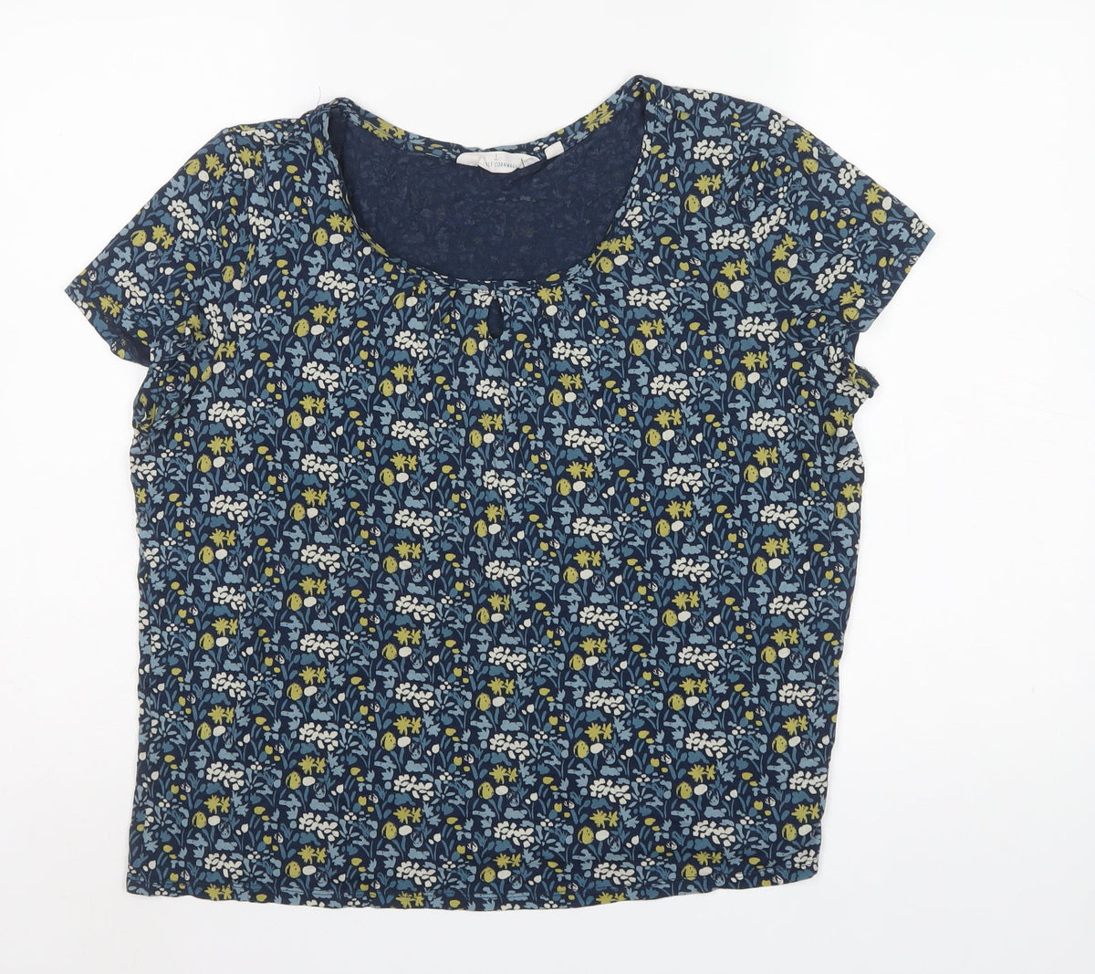 Seasalt Cornwall Women’s Blue Floral UK 16 Bamboo Viscose Blouse