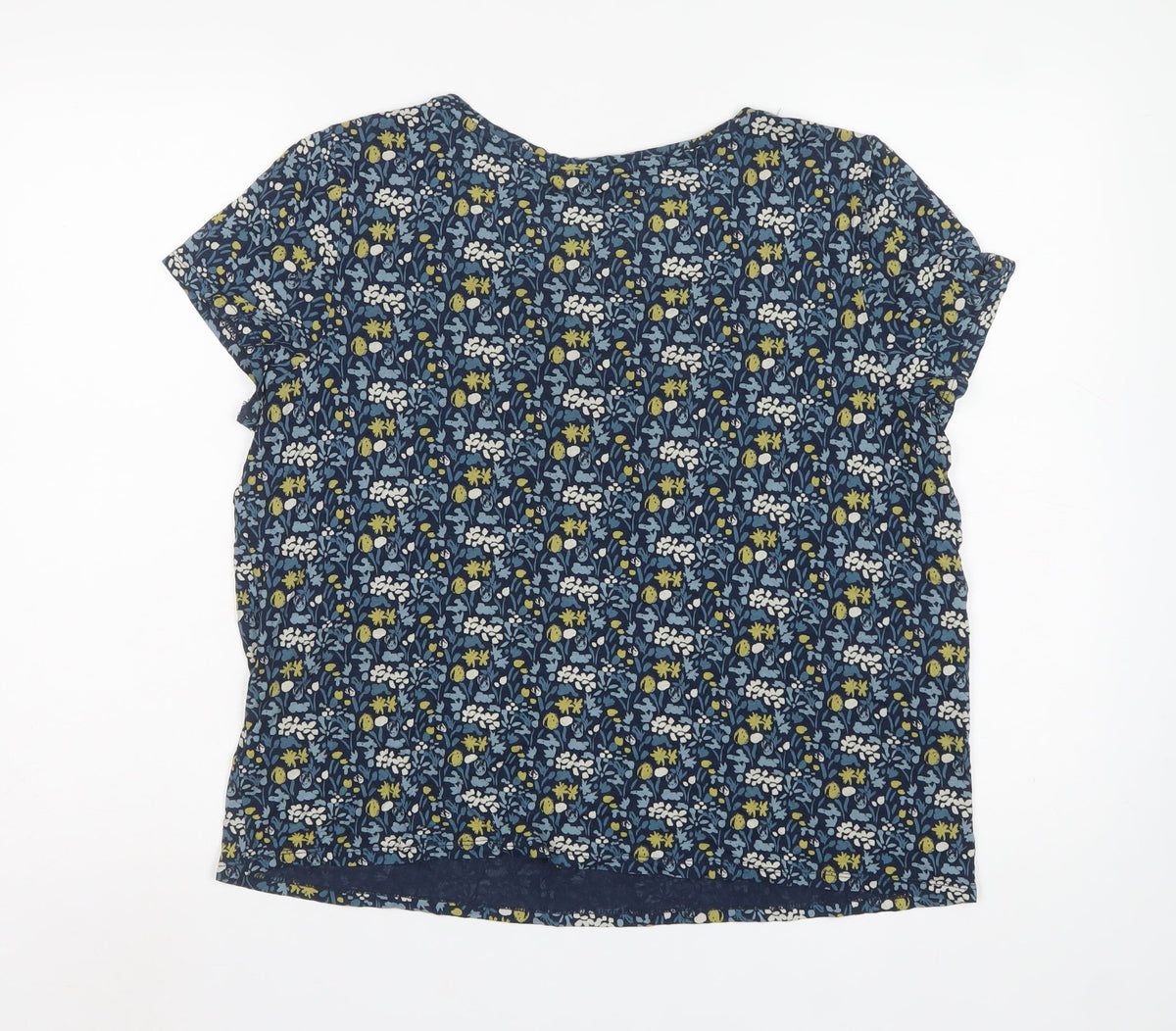 Seasalt Cornwall Women’s Blue Floral UK 16 Bamboo Viscose Blouse