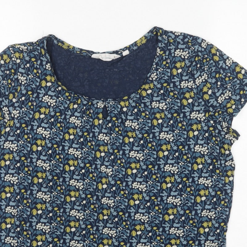 Seasalt Cornwall Women’s Blue Floral UK 16 Bamboo Viscose Blouse