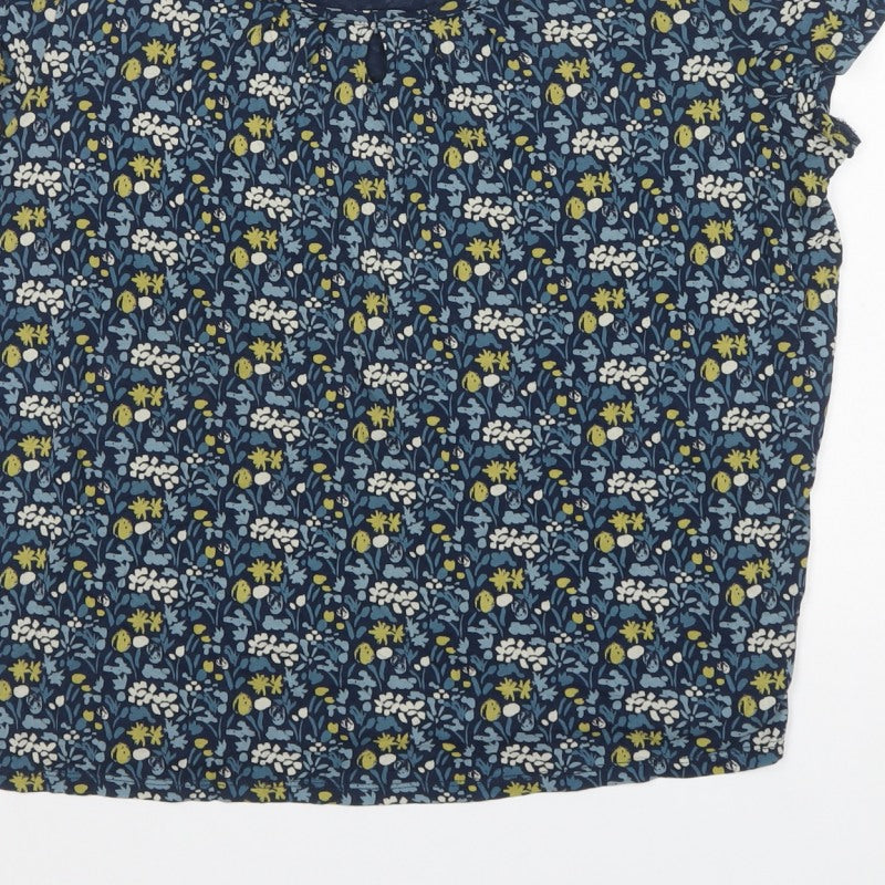 Seasalt Cornwall Women’s Blue Floral UK 16 Bamboo Viscose Blouse
