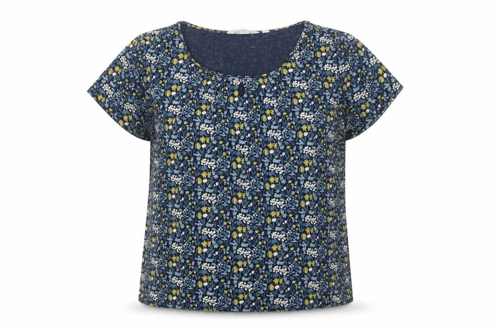 Seasalt Cornwall Women’s Blue Floral UK 16 Bamboo Viscose Blouse