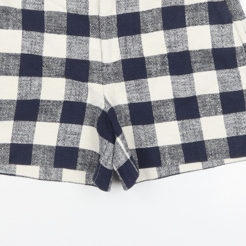 Zara Woman Multicoloured Check High Waist Shorts M