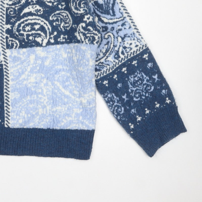 Next Women’s Blue Fair Isle Animal Knit Crew Neck Jumper Size M
