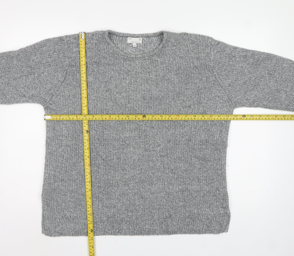 Evidence Women’s Grey Mohair Blend Knit Pullover Jumper Size S