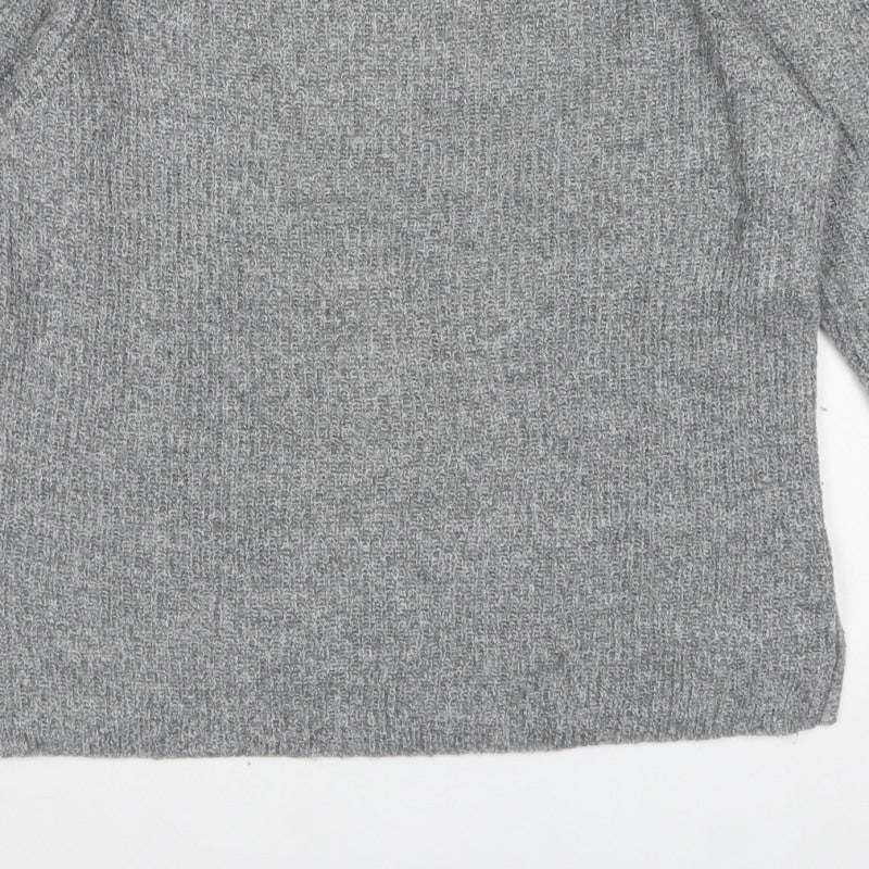 Evidence Women’s Grey Mohair Blend Knit Pullover Jumper Size S