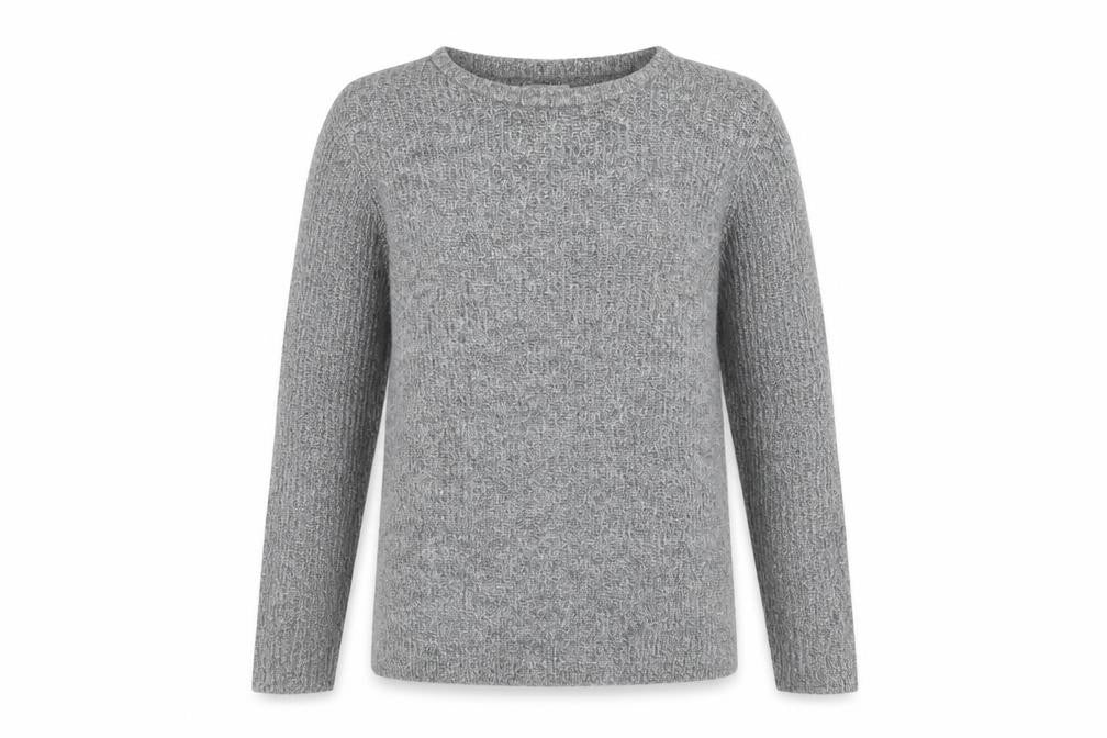 Evidence Women’s Grey Mohair Blend Knit Pullover Jumper Size S