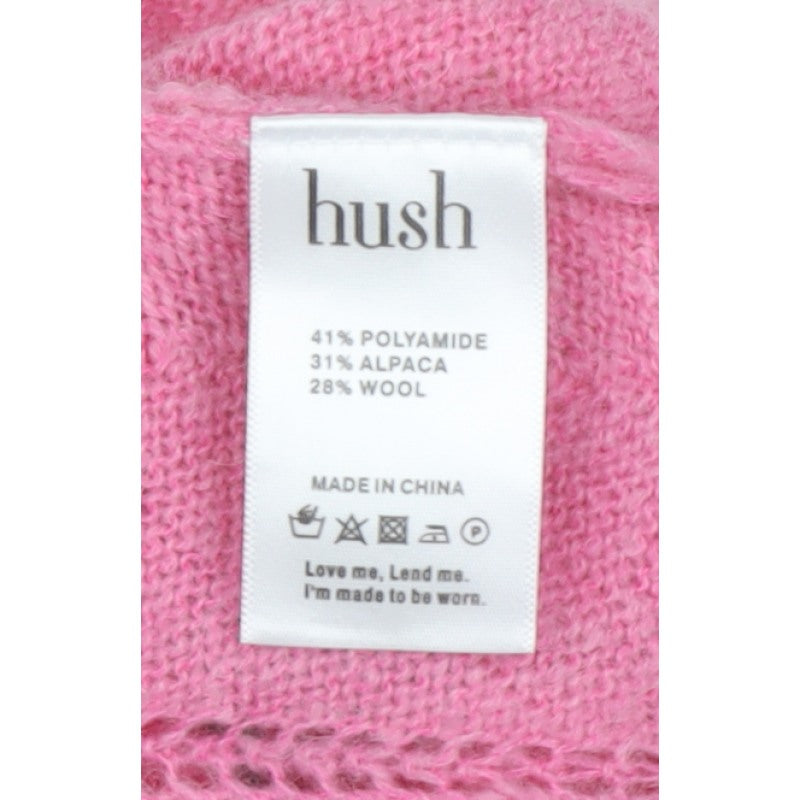 Hush Women’s Pink Alpaca Wool Chevron Knit Jumper Size S