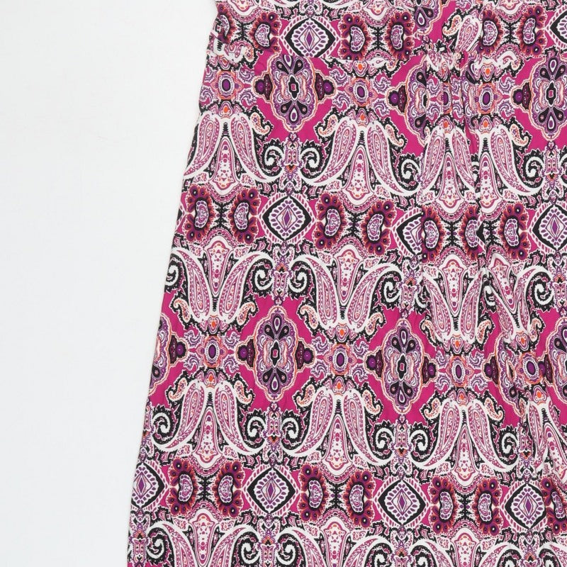 M&Co Women’s Multicoloured Paisley Long Shift Dress Size 16
