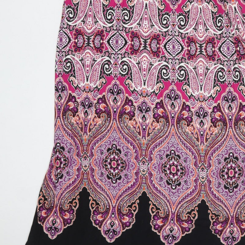 M&Co Women’s Multicoloured Paisley Long Shift Dress Size 16