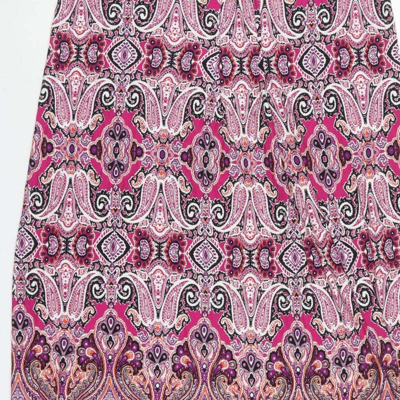 M&Co Women’s Multicoloured Paisley Long Shift Dress Size 16