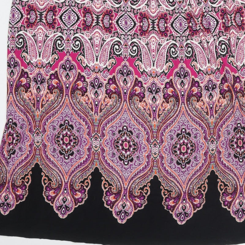 M&Co Women’s Multicoloured Paisley Long Shift Dress Size 16