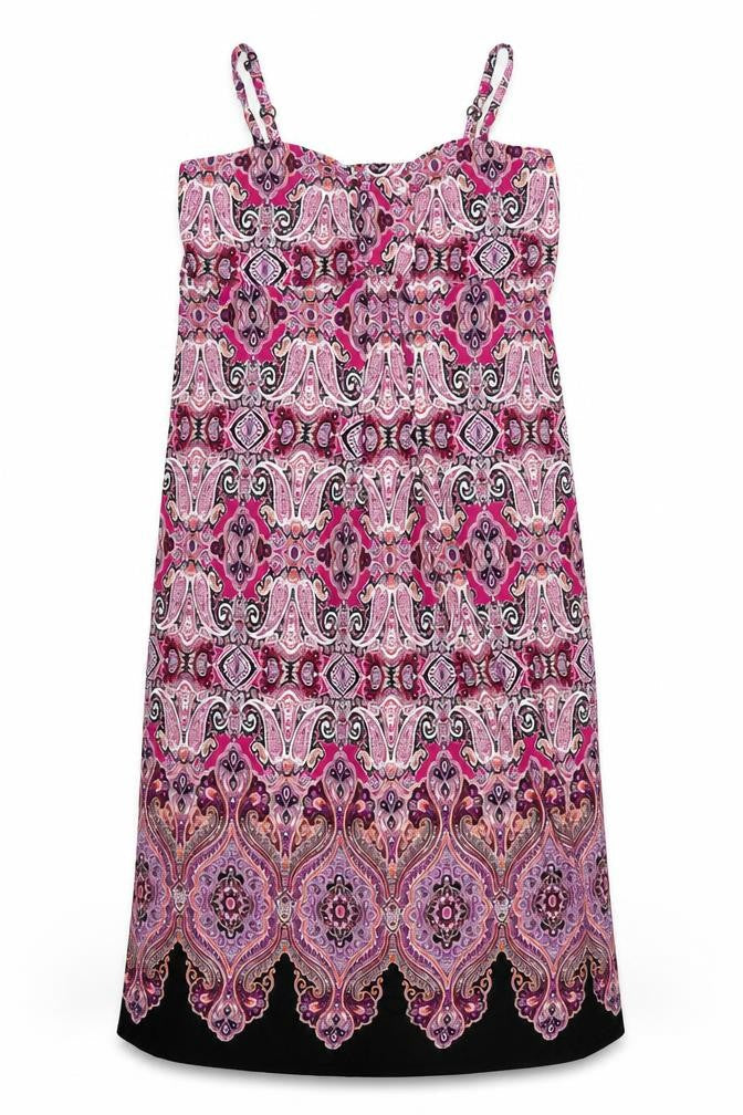 M&Co Women’s Multicoloured Paisley Long Shift Dress Size 16