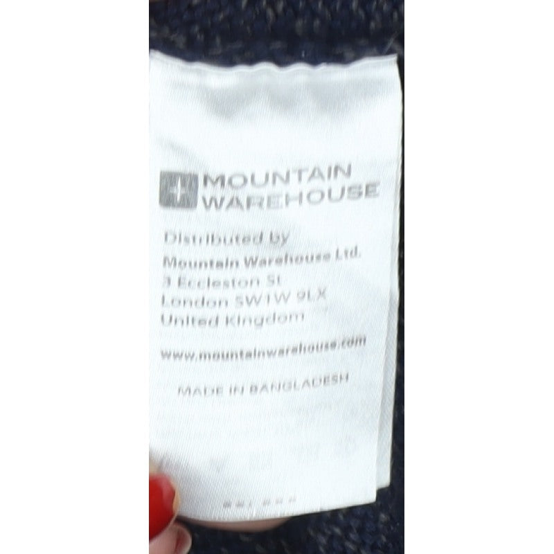 Mountain Warehouse Men's Blue L 1/4 Zip High Neck Knit Jumper