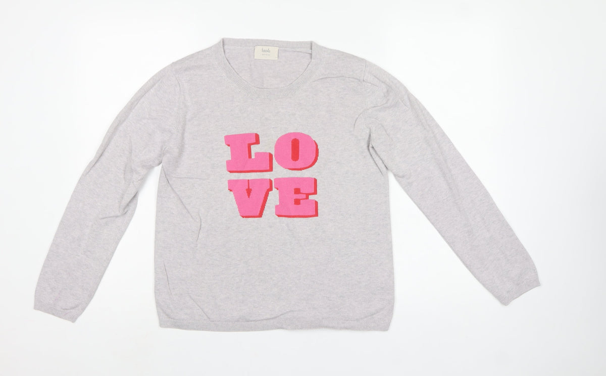 Hush Women Grey S Love Knit Pullover Jumper Cotton Modal