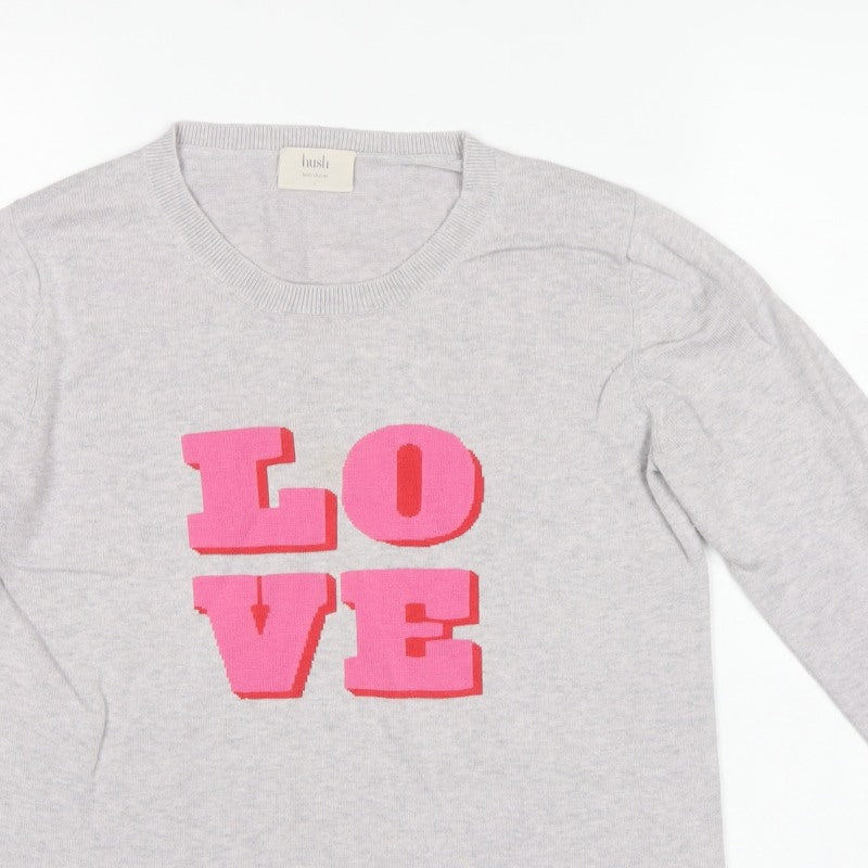 Hush Women Grey S Love Knit Pullover Jumper Cotton Modal