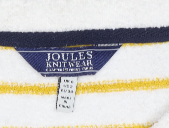 Joules Women’s Multicoloured UK 6 Striped Crew Neck Knit Pullover Jumper