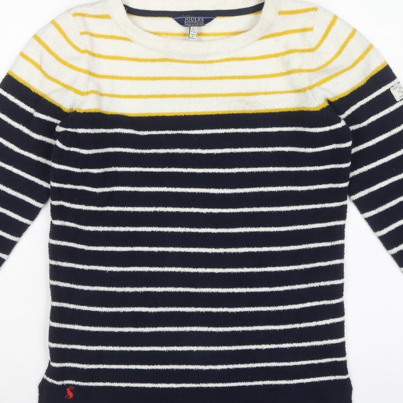 Joules Women’s Multicoloured UK 6 Striped Crew Neck Knit Pullover Jumper