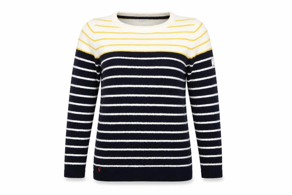 Joules Women’s Multicoloured UK 6 Striped Crew Neck Knit Pullover Jumper