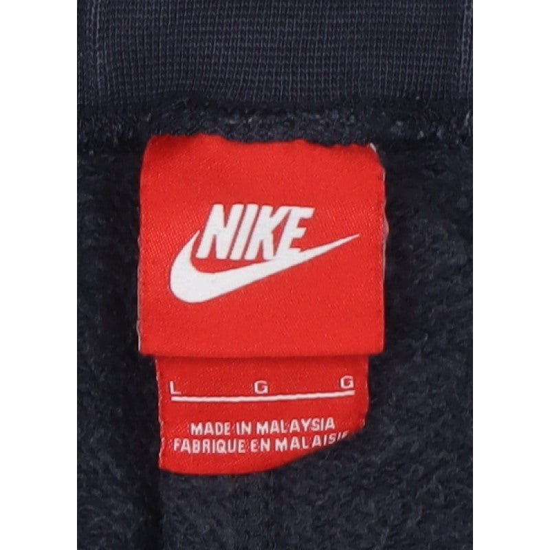 Nike Men’s Blue L Fleece Jogger Sweatpants Purple Logo Drawstring