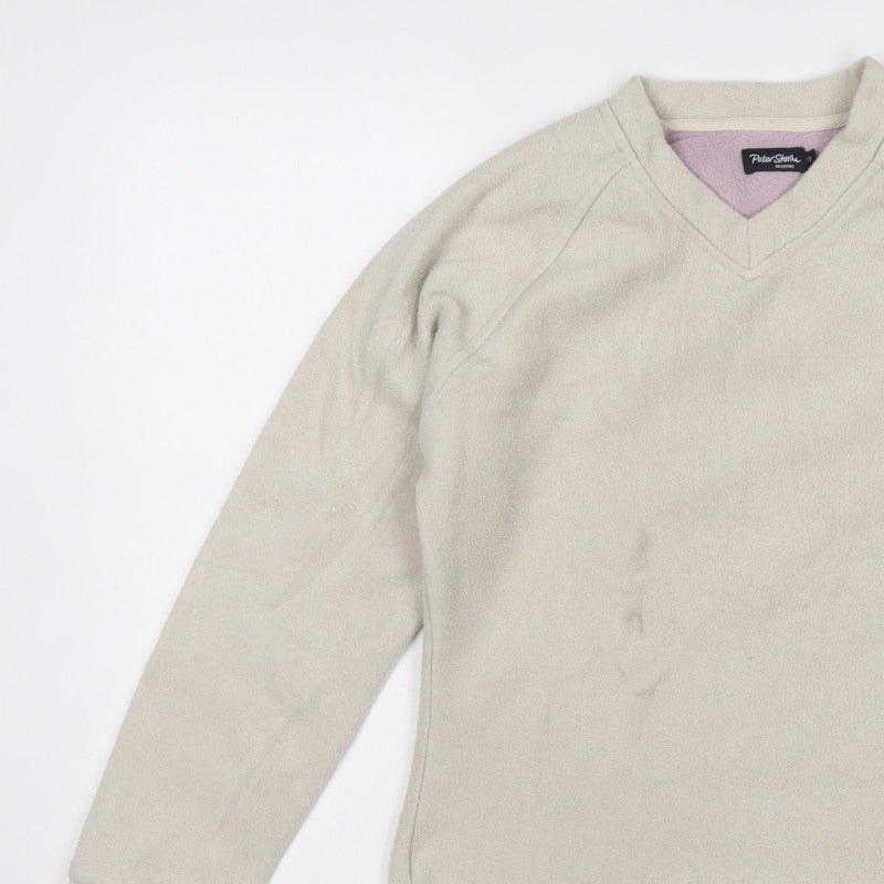 Peter Storm Women’s Ivory Size 12 Fleece V-Neck Pullover Sweatshirt