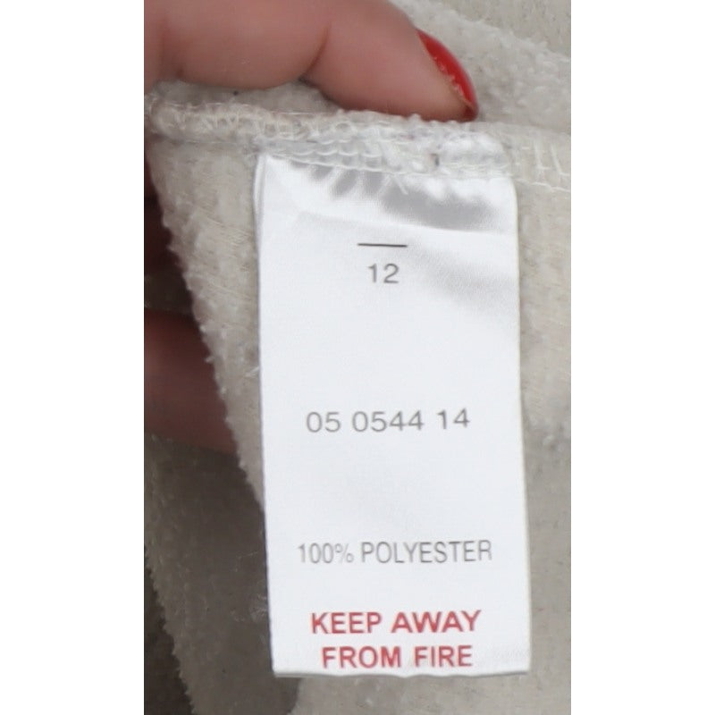Peter Storm Women’s Ivory Size 12 Fleece V-Neck Pullover Sweatshirt