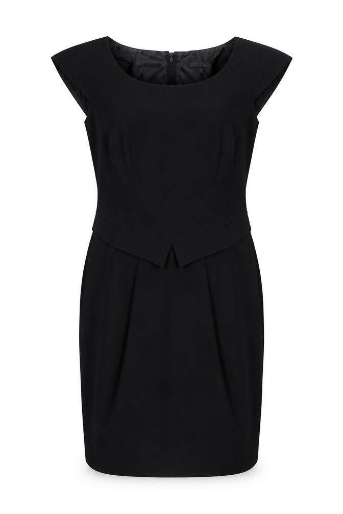 Next Women’s Black UK 14 Pencil Dress Square Neck Cap Sleeve Lined