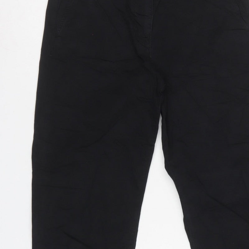 Des Petits Hauts Women Black Size 8 Eliore Tapered Chino Trousers