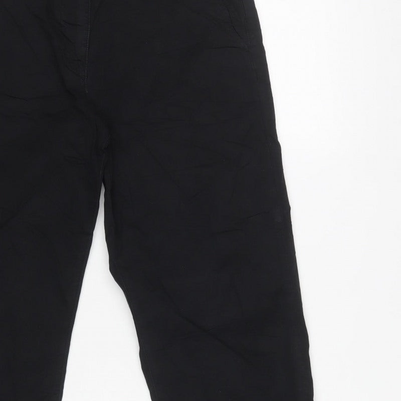 Des Petits Hauts Women Black Size 8 Eliore Tapered Chino Trousers