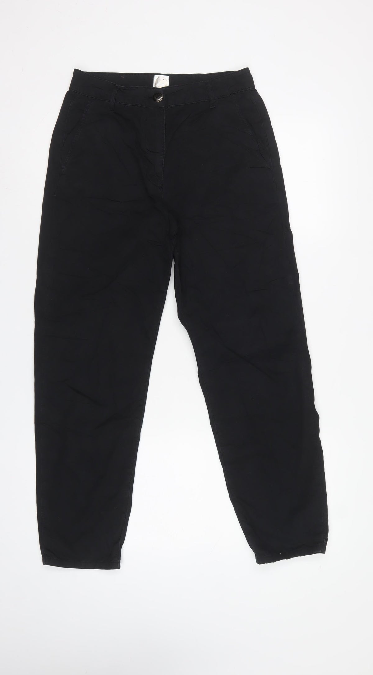 Des Petits Hauts Women Black Size 8 Eliore Tapered Chino Trousers