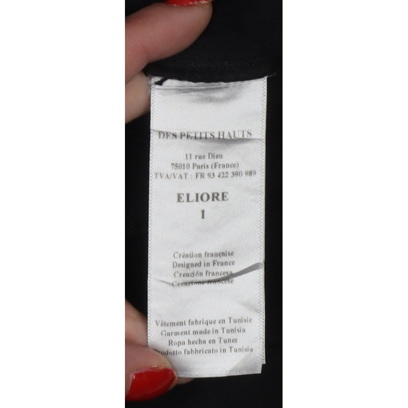 Des Petits Hauts Women Black Size 8 Eliore Tapered Chino Trousers