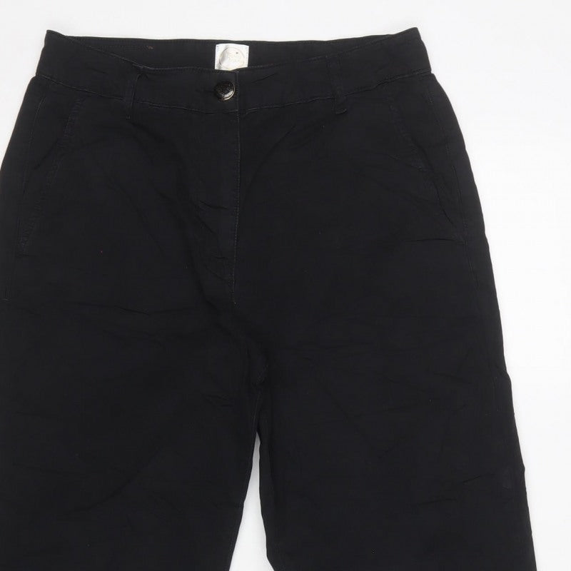 Des Petits Hauts Women Black Size 8 Eliore Tapered Chino Trousers
