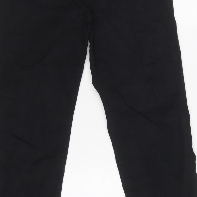 Des Petits Hauts Women Black Size 8 Eliore Tapered Chino Trousers
