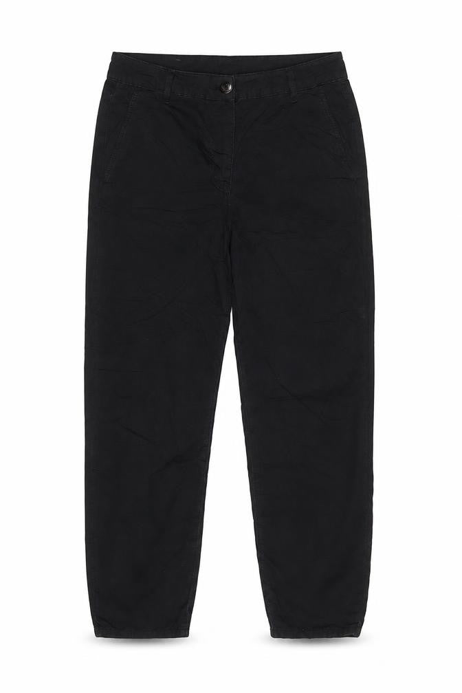 Des Petits Hauts Women Black Size 8 Eliore Tapered Chino Trousers