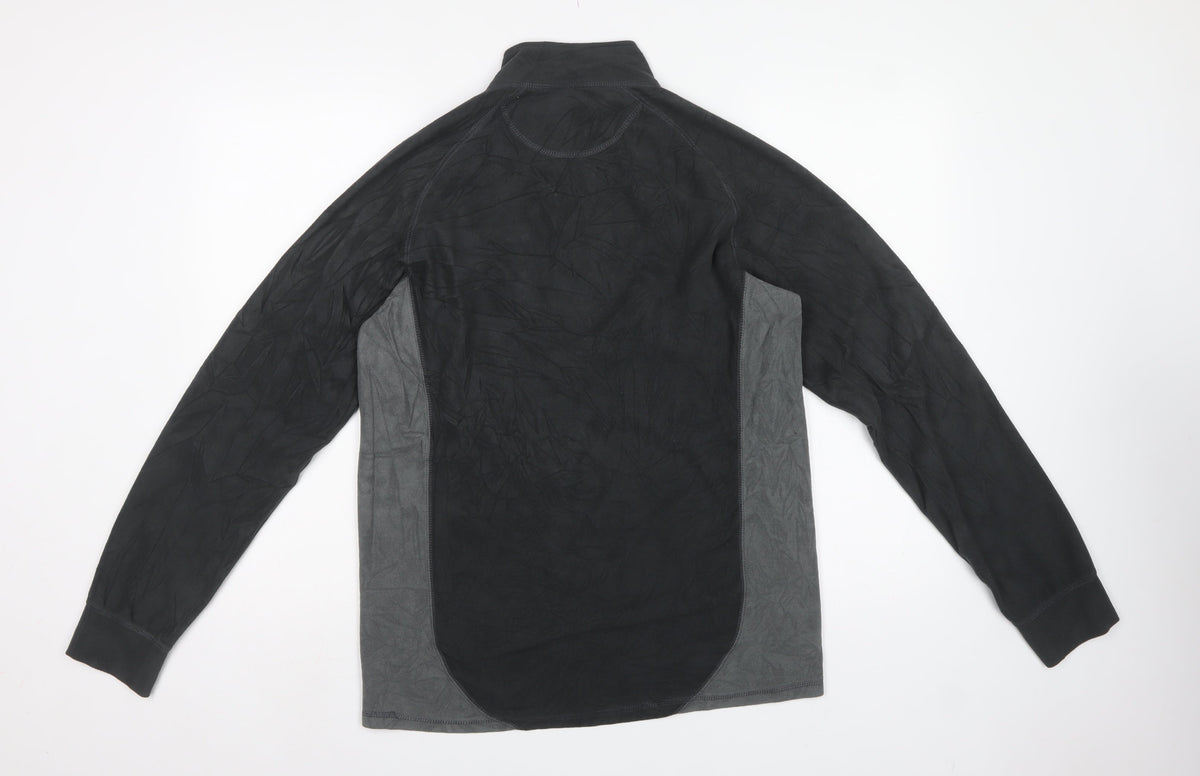 Trespass Men’s Black Grey XL 1/4 Zip Fleece Sweatshirt