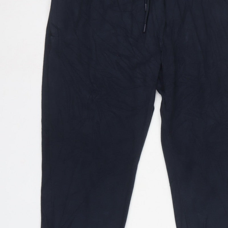 Marks and Spencer Men’s Navy M Regular Drawstring Jogger Trousers